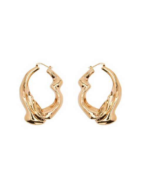 Oscar de la Renta CRUSHED HOOP EARRINGS