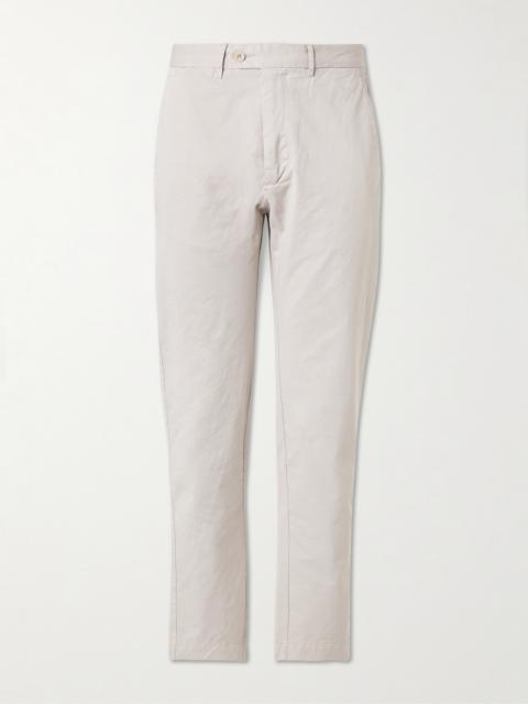 Hartford Taylor Straight-Leg Cotton-Gabardine Trousers