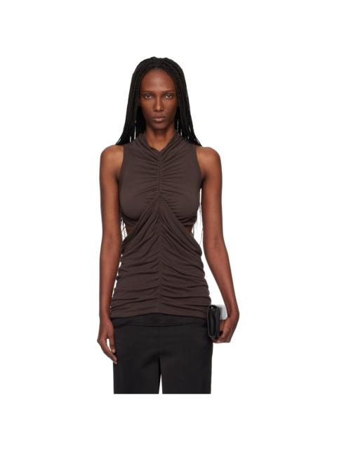 Rick Owens Brown Temple Sunpeel Top