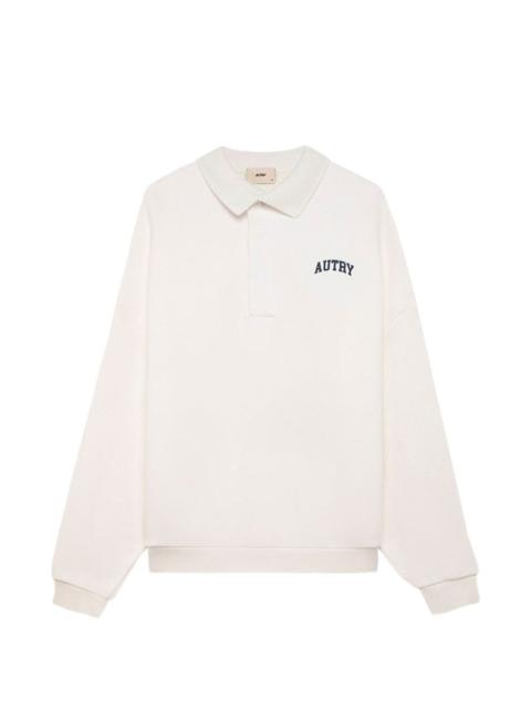 AUTRY long-sleeve logo-detail polo shirt
