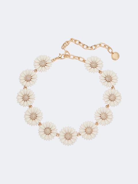 CAROLINA HERRERA Crystal-embellished floral necklace