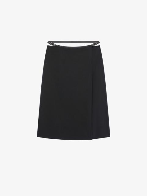 VOYOU WRAP SKIRT IN COTTON TAFFETAS