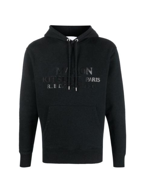 logo print pullover hoodie