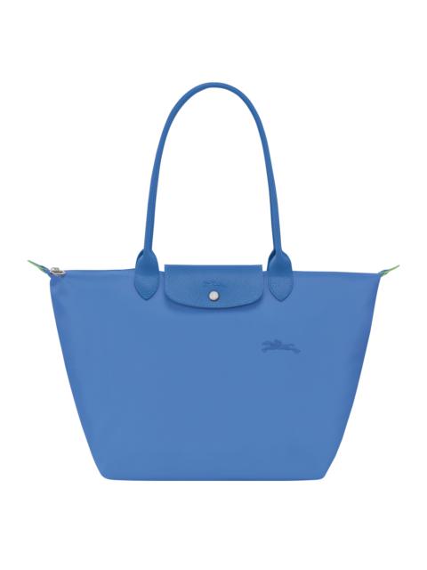 Le Pliage Green L Tote bag Cornflower - Recycled canvas