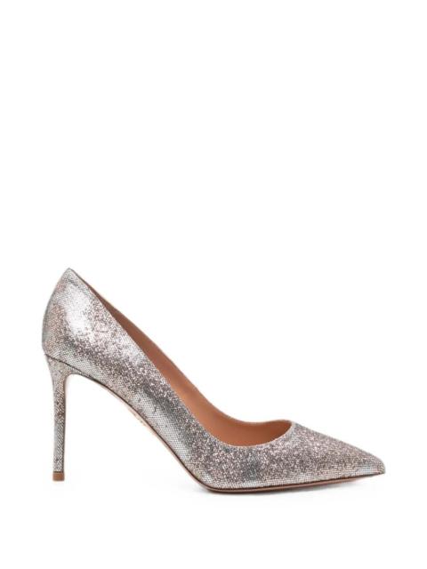 AQUAZZURA Decollete Metallic Silver "Purist"