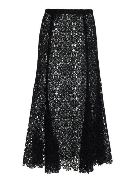 GABRIELA HEARST Florence Skirt in Black Cashmere Lace