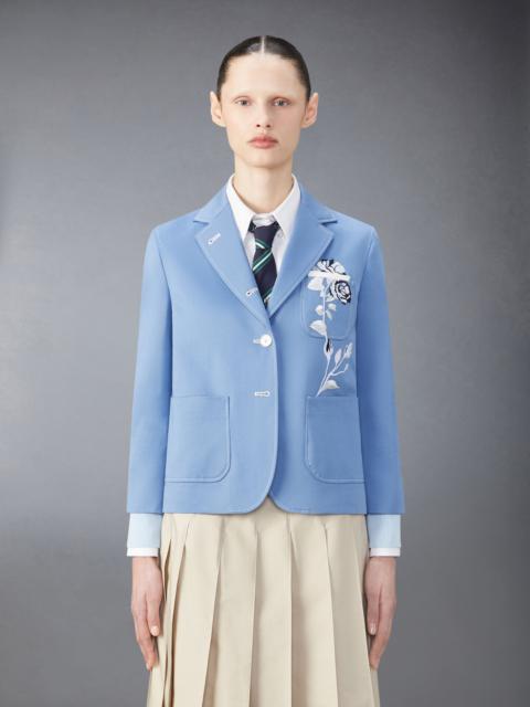 Thom Browne Cotton Twill Rose Cropped Sack Sport Coat