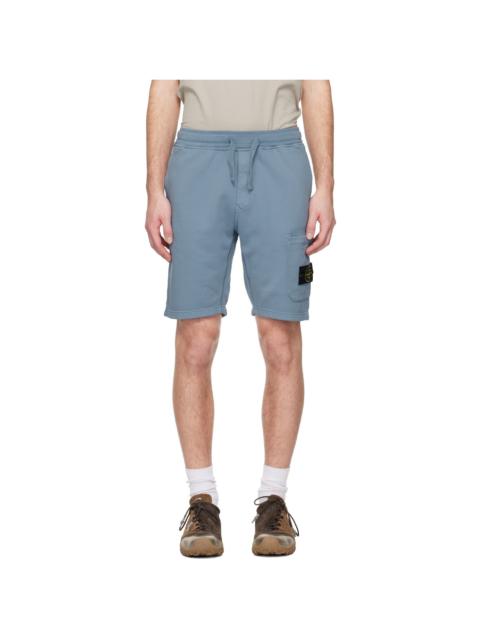 Stone Island Blue 6200011 Organic Cotton Fleece Shorts