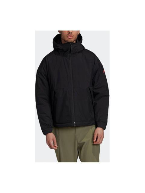 adidas Urban Fc Cny Outdoor Hooded Cotton Jacket Men Black FT9410