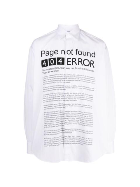 VETEMENTS Page Error-print cotton shirt