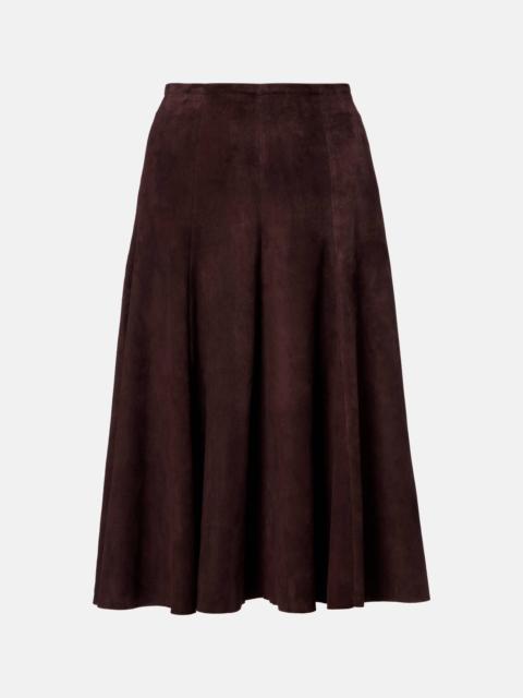 STOULS Suede midi skirt