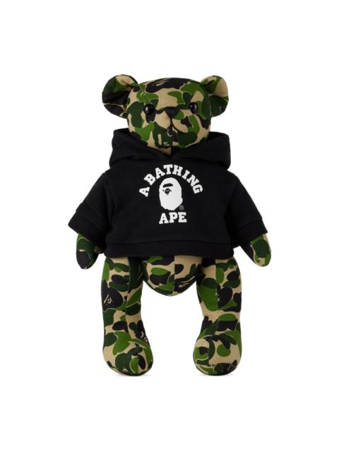 A BATHING APE® Khaki & Black ABC Camo Bear Plush Toy