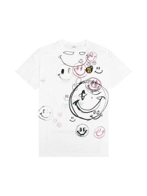 Raf Simons Raf Simons x Smiley Student Drawing Print Big Fit T-Shirt 'White'