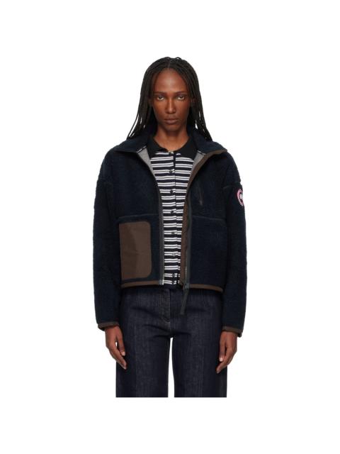 Canada Goose Black Simcoe Zip Up Fleece Jacket