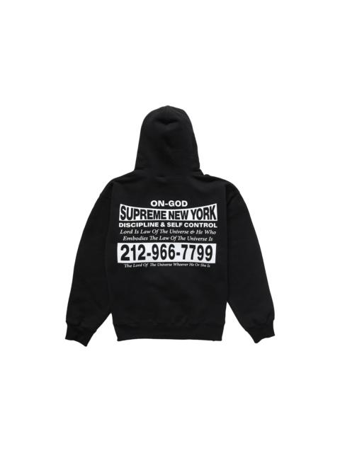 Supreme Supreme On God Hooded Sweatshirt Black