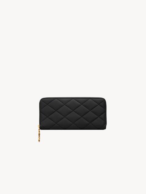SAINT LAURENT CASSANDRE BIJOU ZIP WALLET IN LAMBSKIN