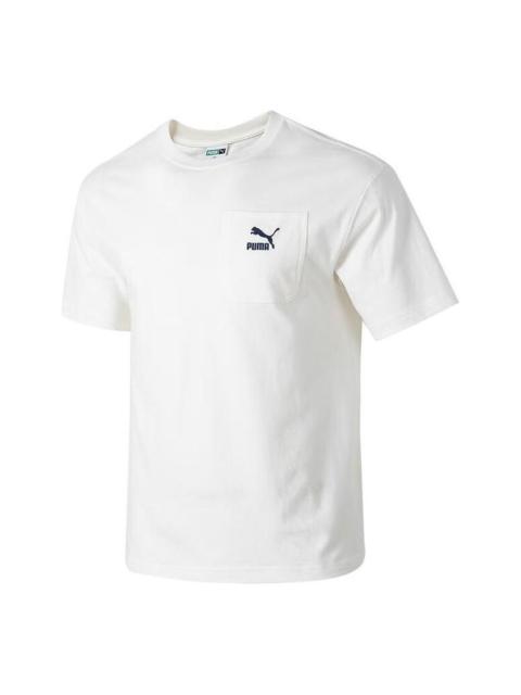PUMA PUMA Logo Pocket T-shirt 'White' 626858-65