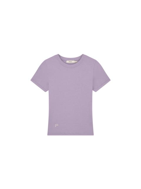 PANGAIA Womens Rib T-Shirt - Dusty Mauve