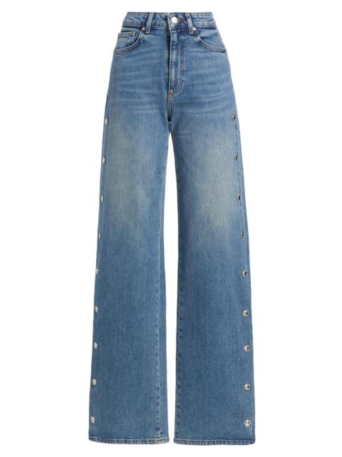 PAIGE Women's Sasha Side-Seam Snap Jeans - Cruising