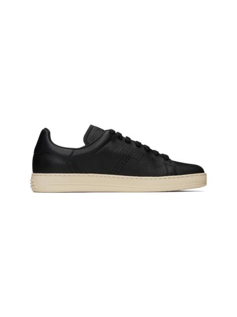 TOM FORD Black Grain Leather Warwick Sneakers