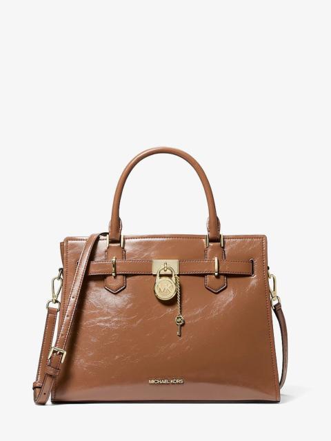 MICHAEL KORS Hamilton Medium Patent Satchel