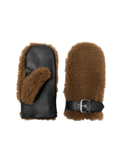 STAND STUDIO bucked faux-shearling gloves