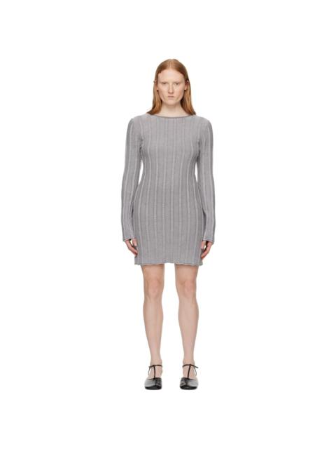 FILIPPA K 회색 압연된 가장자리 Minidress