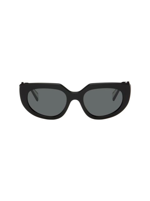 Prada Black & White Cat-Eye Sunglasses