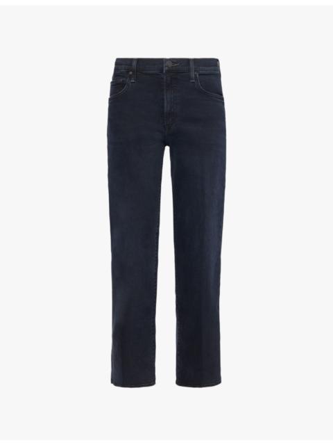 MOTHER Rambler dark-wash straight-leg mid-rise stretch-denim jeans