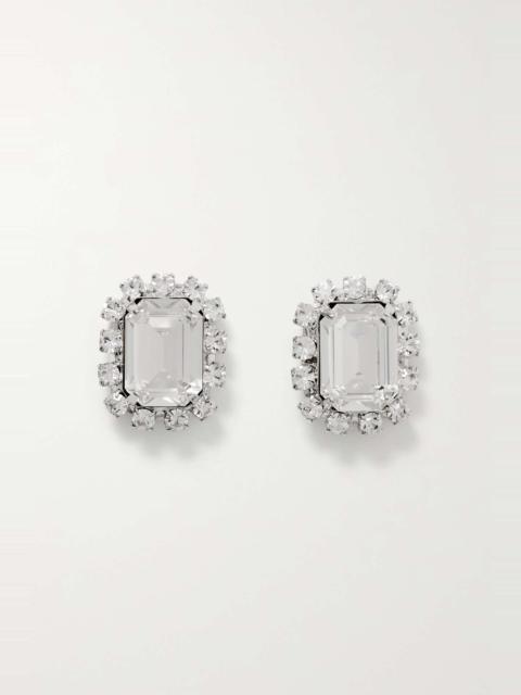Jennifer Behr Diana silver-plated crystal earrings