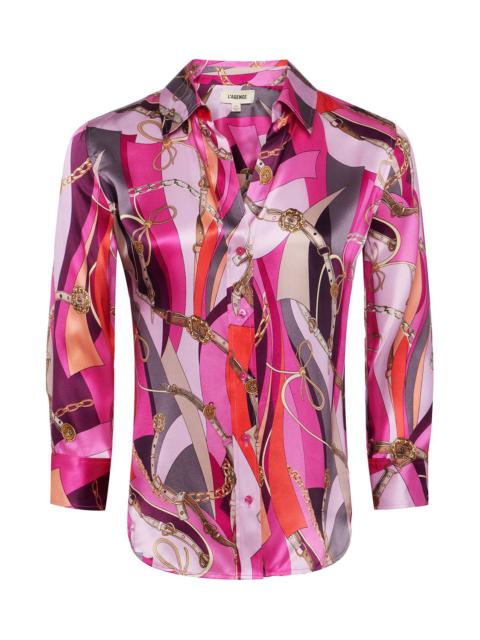 Dani Blouse - Pink Multi Buckle Swirl