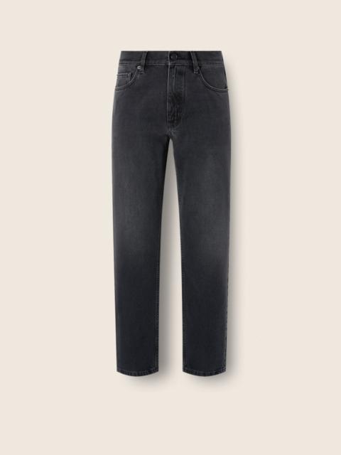 ZEGNA DARK GREY COTTON ROCCIA JEANS