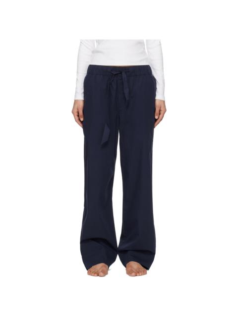 TEKLA Navy Poplin Pyjama Pants