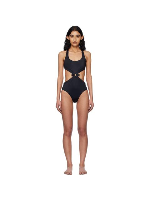 Black Gianni Ribbon Swimsuit