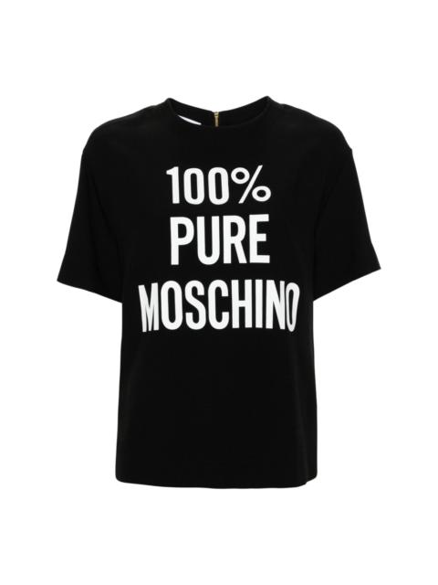 Moschino slogan-print crepe T-shirt