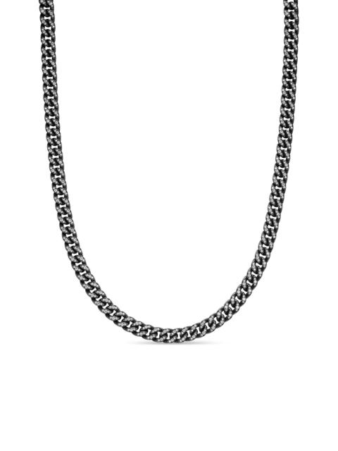 DAVID YURMAN Women's Curb Chain Necklace in Black Titanium with Diamonds, 7MM - Diamond