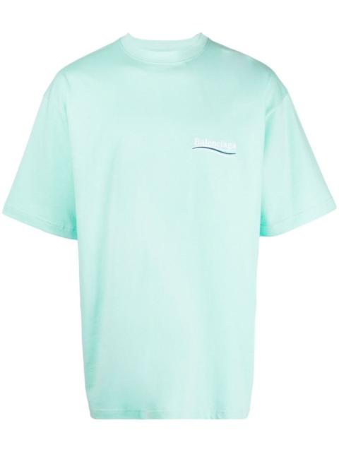 BALENCIAGA Political Campaign embroidered cotton T-shirt