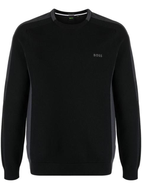 BOSS Rinos colour-block jumper