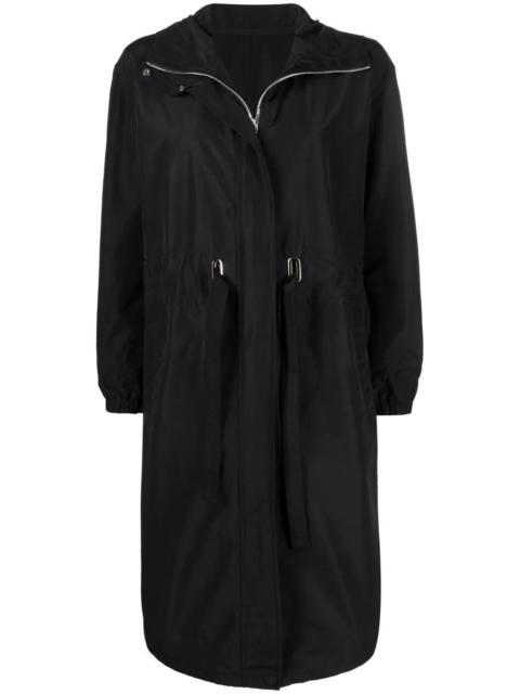 Yves Salomon oversized hooded zip-up coat