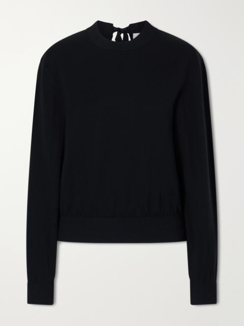 Lanvin Bow-detailed Wool-blend Cardigan