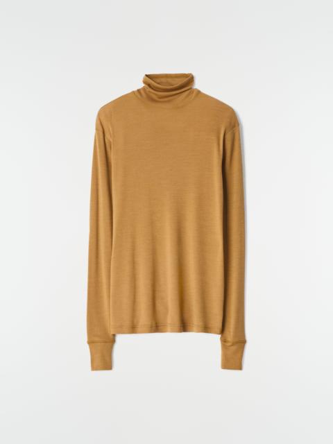 Lemaire STAND-COLLAR TOP IN WOOL AND SILK JERSEY