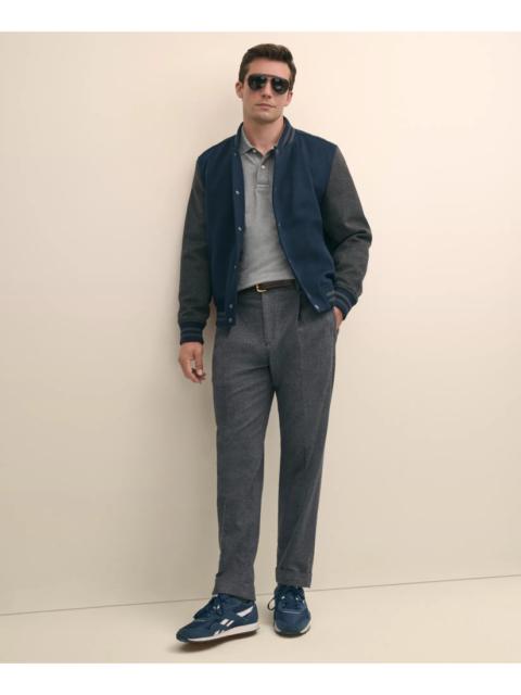 Brooks Brothers Cotton Pleated Side-Tab Checked Chino