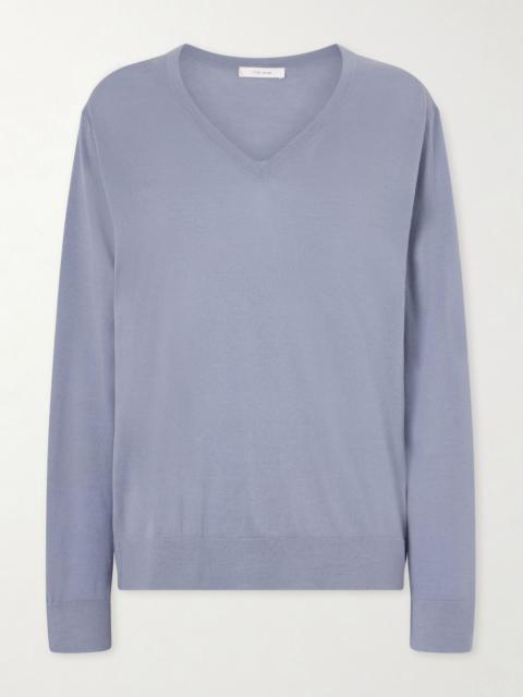 The Row Naius wool sweater Light blue