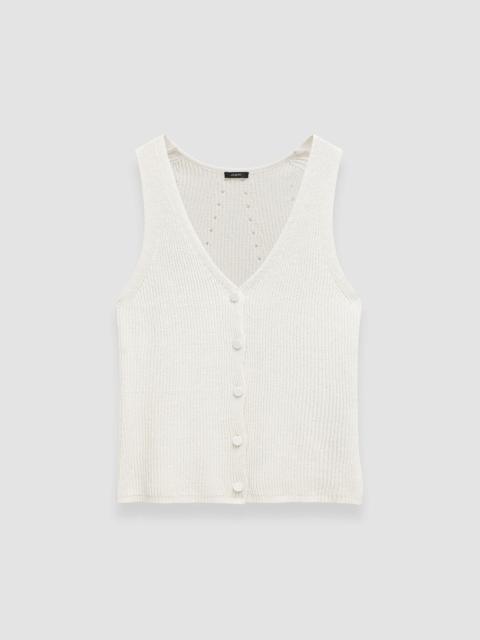 JOSEPH Linen Cotton Knitted Vest