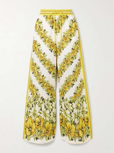 ALÉMAIS Gisela floral-print linen wide-leg pants