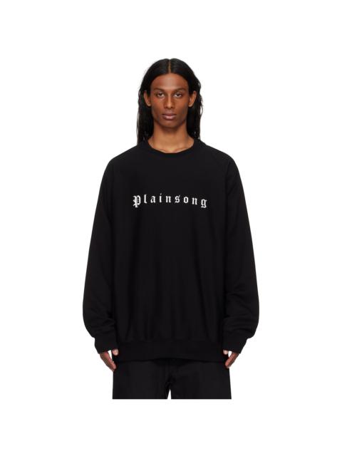 TAKAHIROMIYASHITA TheSoloist. Black Oversized Crew Neck 'Plainsong' Sweatshirt