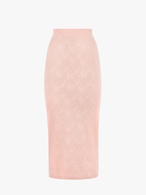 FENDI Pink viscose skirt