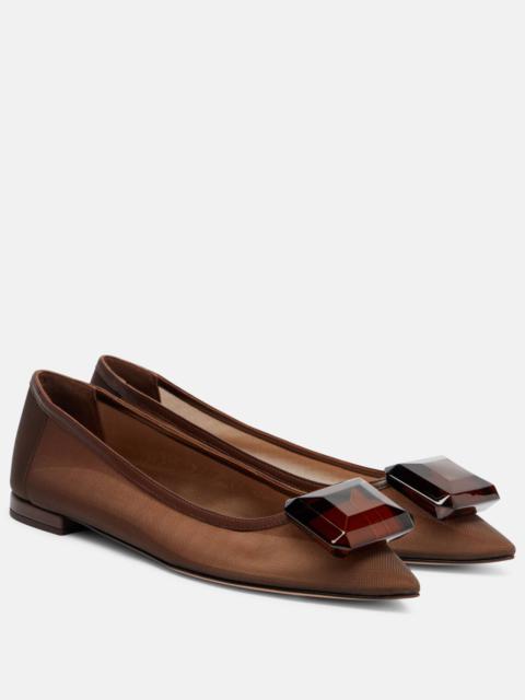 Gianvito Rossi Jaipur embellished ballet flats