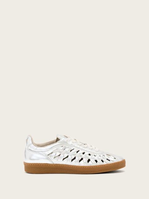 ALLSAINTS VELMA LEATHER WOVEN SNEAKERS