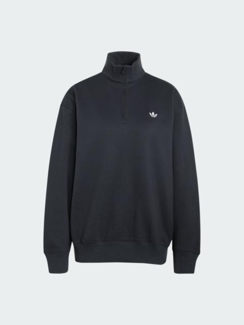 adidas ESSENTIALS FLEECE HALF-ZIP SWEATSHIRT